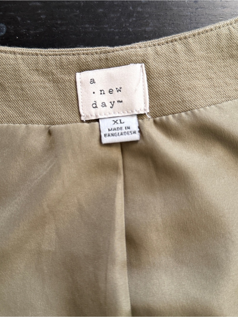 A New Day Women's XL Olive Green Button-Front Vest - Picture 4 of 6